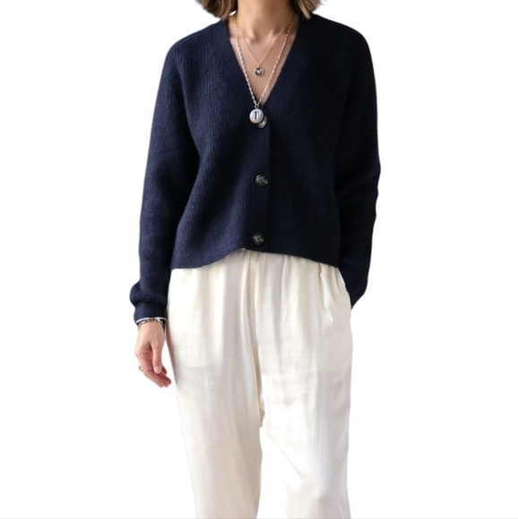 Ganni Alpaca Blend Button-Up Cardigan – Size Small (Oversized Fit) - Picture 2 of 14